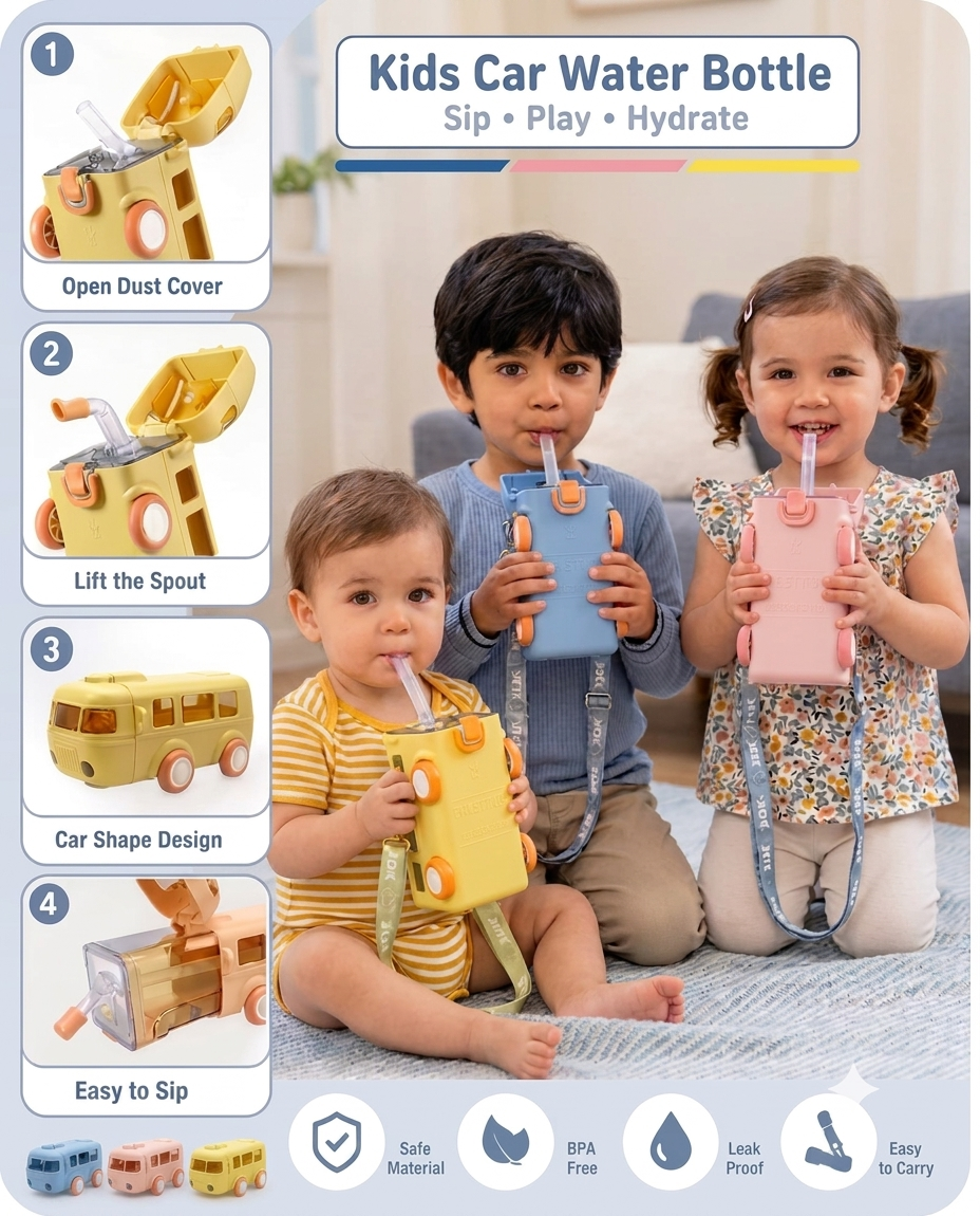 𝐁𝐮𝐬 𝐖𝐚𝐭𝐞𝐫 𝐁𝐨𝐭𝐭𝐥𝐞 𝐖𝐢𝐭𝐡 𝐒𝐭𝐫𝐚𝐰 & 𝐒𝐭𝐫𝐚𝐩